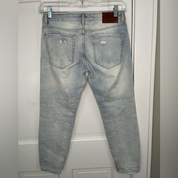 One X ONE TEASPOON Freebirds Low Waist Short Rise Skinny Jeans 27 Distressed - Picture 6 of 15